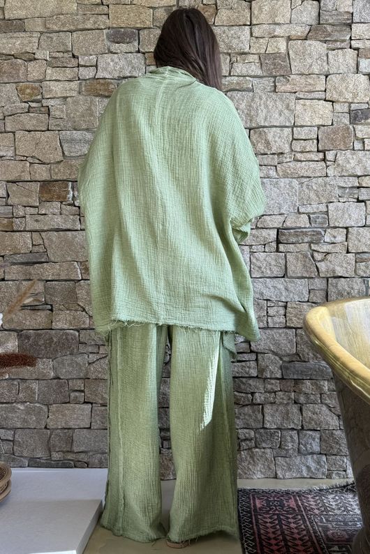 Rustic Nature Bubble Cotton Waterfall Jacket Washed Lawn